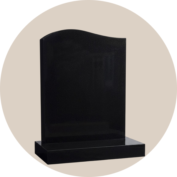 Serp top headstone